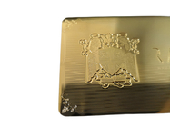 impression de Silkscreen de Code QR de logo gravure à l'eau forte des cartes de visite professionnelle de visite en métal de l'or 24K CR80